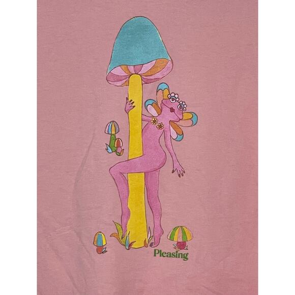 Harry Styles Pleasing Mushroom Tee in Shroom‎ Bloom Blush Pink Medium - Picture 4 of 6